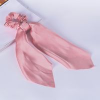 Satin Cloth Long Ribbon Hair Scrunchies sku image 3