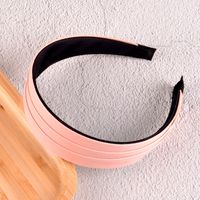 New Fold Pu Leather Solid Color Hair Band sku image 5