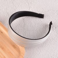 New Fold Pu Leather Solid Color Hair Band sku image 6