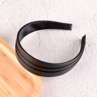 New Fold Pu Leather Solid Color Hair Band sku image 7