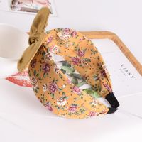 Korean Simple Floral Bowknot Rabbit Ears Headband sku image 4