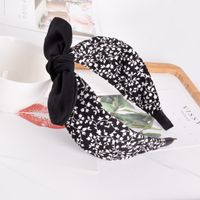 Korean Simple Floral Bowknot Rabbit Ears Headband sku image 6