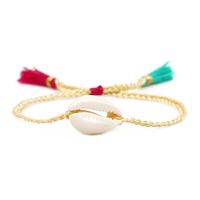 Popular Beach Style Ladies Natural Shell Gold-plated Tassel Bracelet Wholesale Nihaojewelry sku image 2
