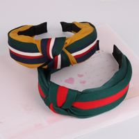 Korean Fashion Striped Knitting Knotted Headband main image 2