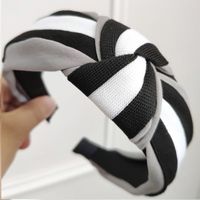 Korean Fashion Striped Knitting Knotted Headband main image 4