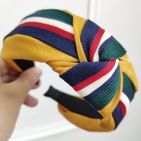Korean Fashion Striped Knitting Knotted Headband main image 5