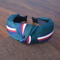 Korean Fashion Striped Knitting Knotted Headband main image 6