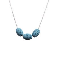 Simple Blue Volcanic Stone Necklace main image 6