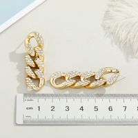 Korea Simple Diamond-studded Chain Earrings main image 3