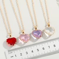 Fashion Round Artificial Crystal Pendant Necklace main image 3
