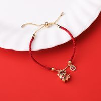 Red String Zodiac Cow Bracelet main image 5