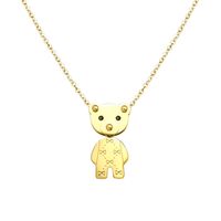 Simple Bear Stainless Steel Material Plated Necklace main image 3