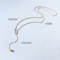 Titanium Steel Golden Adjustable Necklace main image 6