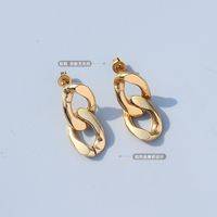 Simple Exaggerated Retro Metal Chain Earrings main image 6