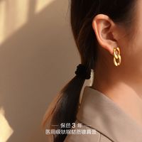 Simple Exaggerated Retro Metal Chain Earrings main image 5