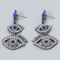 Fashion Eyelashes Diamond Earrings main image 4