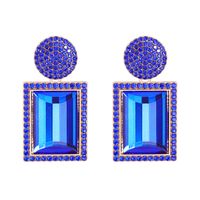 Geometric Diamond Alloy Acrylic Earrings Ear Studs main image 6