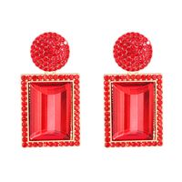 Geometric Diamond Alloy Acrylic Earrings Ear Studs main image 5