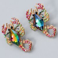 Fashion Diamond Colorful Scorpion Earrings main image 4
