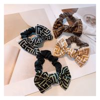 Korea Retro Printed Cute Little Bowknot Hair Scrunchies main image 2