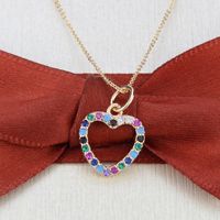 Gold-plated Heart-shaped Zircon Necklace main image 5
