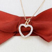 Gold-plated Heart-shaped Zircon Necklace main image 6