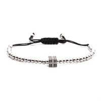 Micro-inlaid Zircon Cylindrical Square Cut Adjustable Bracelet sku image 2