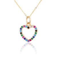 Gold-plated Heart-shaped Zircon Necklace sku image 1