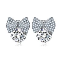 Zircon Fashion Bow Earrings main image 2