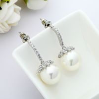 Boucles D&#39;oreilles Simples En Perles De Zircon En Gros main image 3