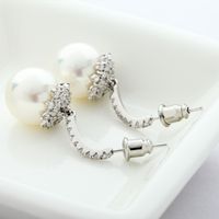 Boucles D&#39;oreilles Simples En Perles De Zircon En Gros main image 4