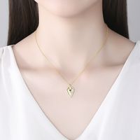 Fashion New Simple Copper Inlaid Zircon Necklace main image 3