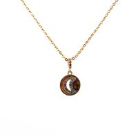 Nouveau Collier Pendentif En Cuivre De Lune De Mode Étoile Simple Pour Les Femmes sku image 8