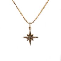 Micro-inlaid Zircon Six-pointed Star Necklace sku image 1