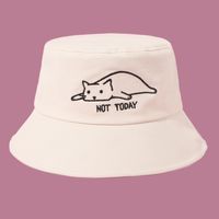 New Cute Cat Wild Black Hat Simple Casual Sun Hat sku image 2