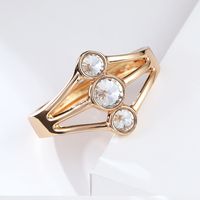 Fashion Three-layer Hollow Inlaid Crystal Gold-plated Bracelet main image 3