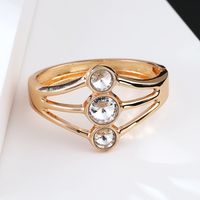 Fashion Three-layer Hollow Inlaid Crystal Gold-plated Bracelet main image 4