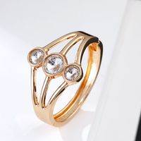 Fashion Three-layer Hollow Inlaid Crystal Gold-plated Bracelet main image 5