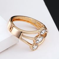 Fashion Three-layer Hollow Inlaid Crystal Gold-plated Bracelet main image 6