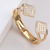 New Gold-plated Diamond-studded Opening Bracelets main image 3