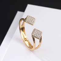 New Gold-plated Diamond-studded Opening Bracelets main image 4