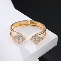 New Gold-plated Diamond-studded Opening Bracelets main image 6