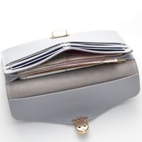 Korean New Metal Buckle Long Coin Purse Pu Leather Wallet main image 4