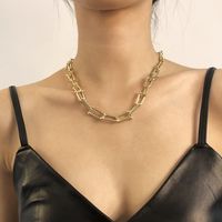 Thick Chain Exaggerated Fashion Trendy Necklace sku image 14