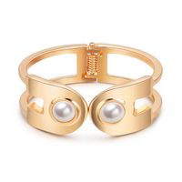 U-shaped Pearl Double-head Opening Bracelet main image 1