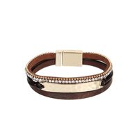 Bohemian Style Diamond Leather Buckle Bracelet main image 1