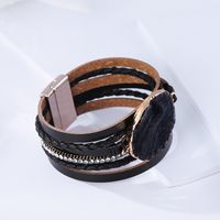 Bohemian Multi-layer Crystal Stone Leather Bracelet main image 5