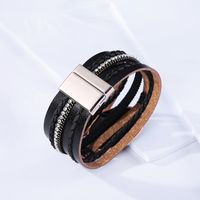 Bohemian Multi-layer Crystal Stone Leather Bracelet main image 4