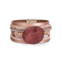 Bohemian Multi-layer Crystal Stone Leather Bracelet main image 3