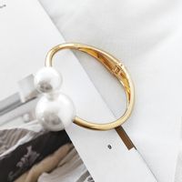 New Simple Style Single Layer Irregular Pearl Alloy Bracelet main image 6